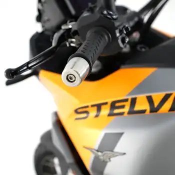 R&G Stainless Steel Bar Ends For Moto Guzzi Stelvio '24-, V7 Stone '21-