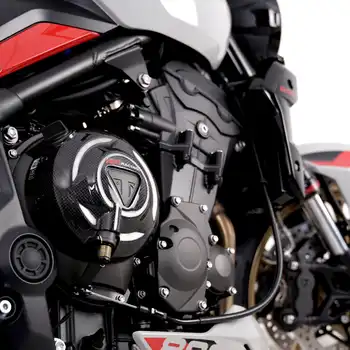 Carbon Fibre Engine Case Slider (RHS) for Triumph Street Triple 660 S '17-'22, Trident 800 '26-, Street Triple RS 765 '17-, Tiger Sport 800 ’25-, Street Triple 765 RX '26- & Triumph Daytona Moto2™ 765 '20-