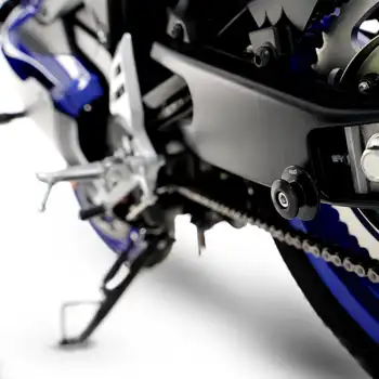 JAYBEEBIKERBITS M6 Black Paddock Stand Bobbins / Crash Spools For Yamaha R1, R6, FZ1, FZ8 (R1F10)