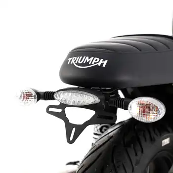 thumbnail image 2 of R&G Tail Tidy (License Plate Relocator) For Triumph Thruxton 1200 – 2016-2018 – Black, Stainless Steel 2 of 4