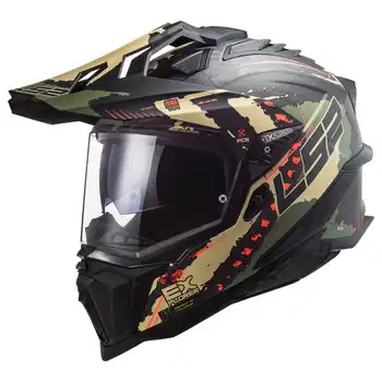 LS2 MX701 CARBON EXPLORER EXTEND MATT MILITARY GREEN HELMET