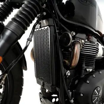 PRO Radiator Guard for Triumph Thruxton 1200, Thruxton 1200R, Street Cup '17-, Bonneville T120 '16-, Bonneville T100 '17-, Street Twin '16-, Speed Twin 1200 '19-'21, Scrambler 900 ’23- & Speed Twin 900 '22- '24