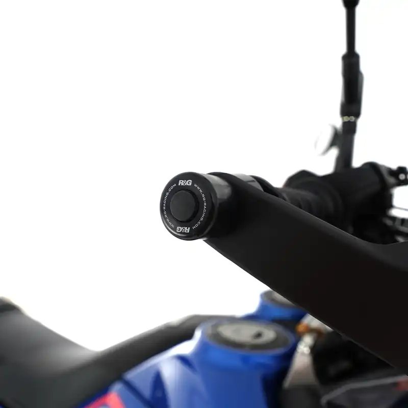 Bar End Sliders for the Yamaha Tenere World Rally(T7) 2024, Tenere 700 '19- '24, Tenere 700 World Raid '22- & Tenere 700 Rally '21-  (with OEM hand guards)