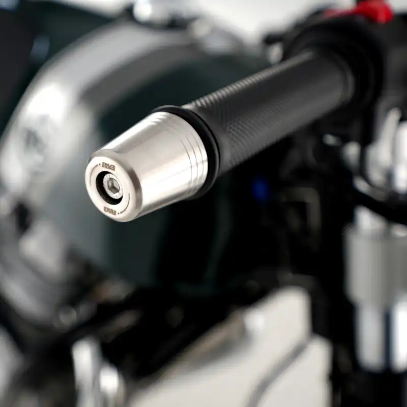 R&G Stainless Steel Bar Ends for multiple Triumph Models & Royal Enfield Continental GT 650 ’19- (without bar end mirrors)