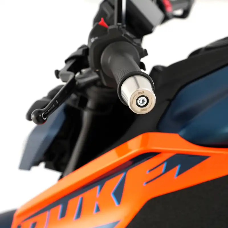 R&G Stainless Steel Bar Ends for the KTM RC 390 / RC 200/ RC 125 '22-,Duke 125 '24- /250/390 2024