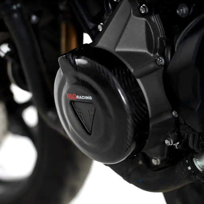 Carbon Fibre Engine Case Slider (LHS) for Triumph Trident 660 '21- '24,Daytona 660 '24- & Tiger 660 '22- '24