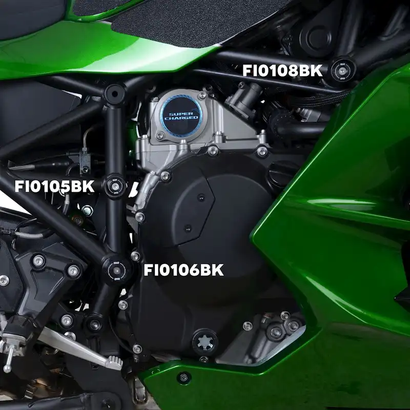 Frame Plug kit for Kawasaki H2 SX (SE) '18- '24 (5 piece)